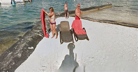 My wife naked sunbathing by the sea. . Sunbathing nude women